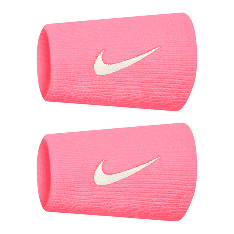 Nike Premier Doublewide Tennis Wristbands - Pink Gaze/White
