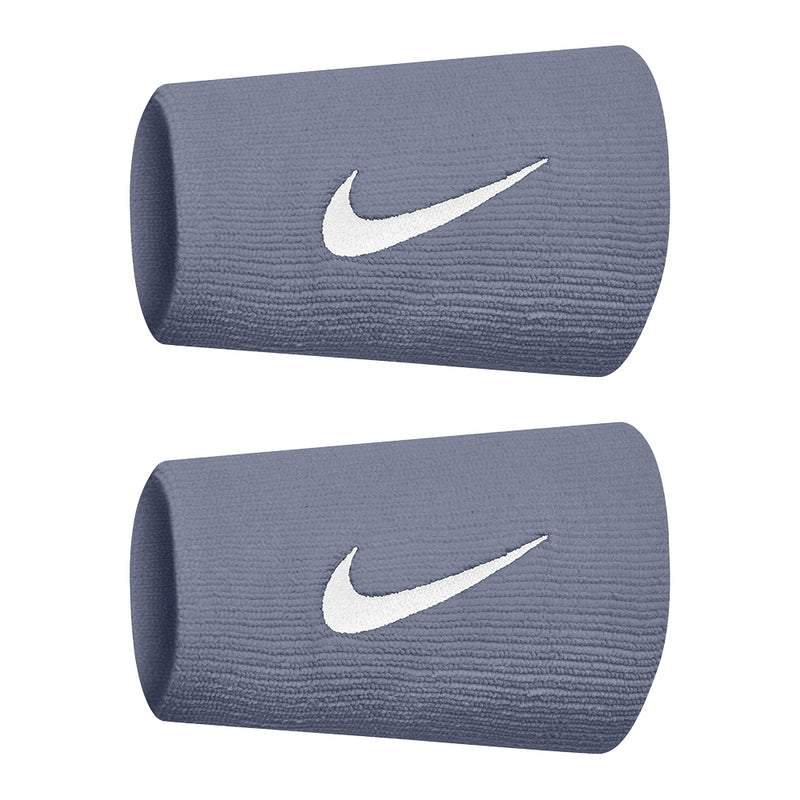 Nike Premier Doublewide Tennis Wristbands - Ashen Slate/White