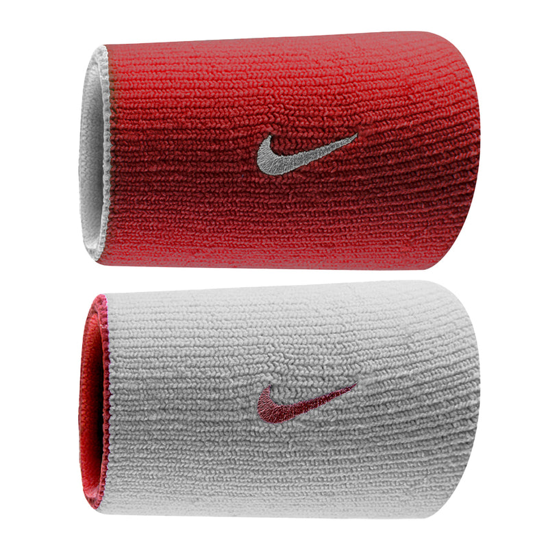 Nike Dri-Fit Home & Away Doublewide Wristbands - Varsity Red/White