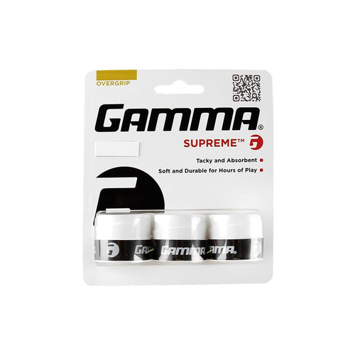 Gamma Supreme Overgrip (paquet de 3) - Blanc