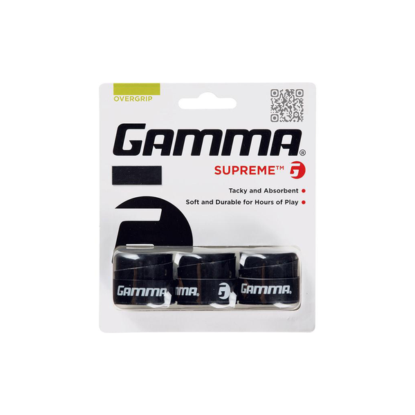 Gamma Supreme Overgrip (paquet de 3) - Noir