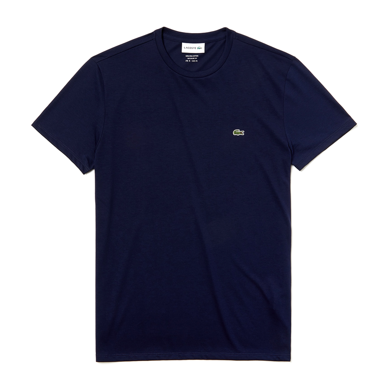 Lacoste Crew Neck Pima Cotton T-shirt (Men's) - Navy