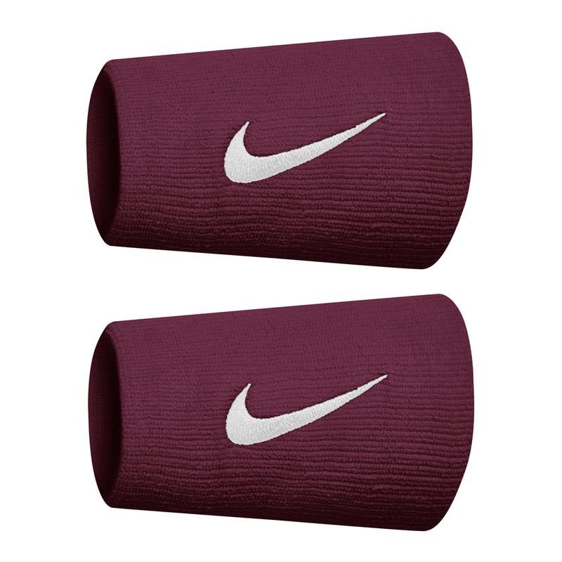 Nike Premier Doublewide Tennis Wristbands - Dark Beetroot/White