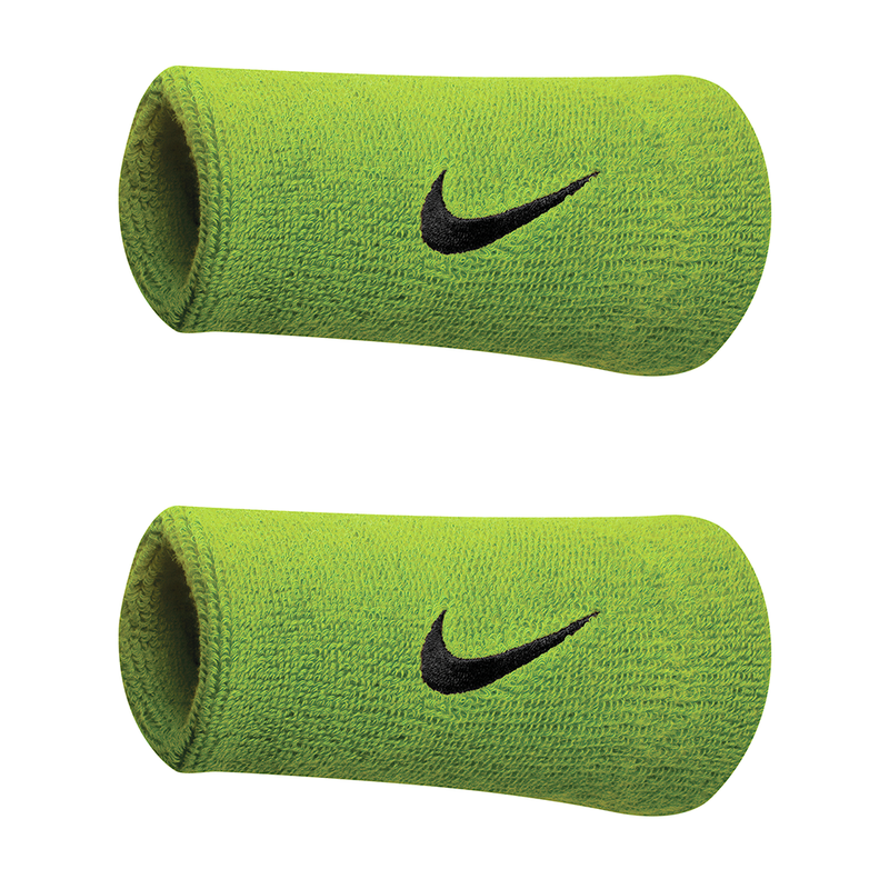 Nike Swoosh Wristbands Doublewide - Atomic Green/Black