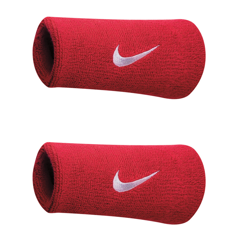 Nike Swoosh Wristbands Doublewide - Varsity Red/White