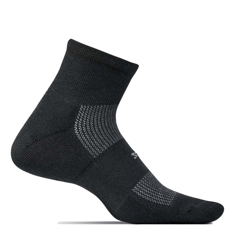 Feetures High Performance Cushion Quarter (Unisex) - Black