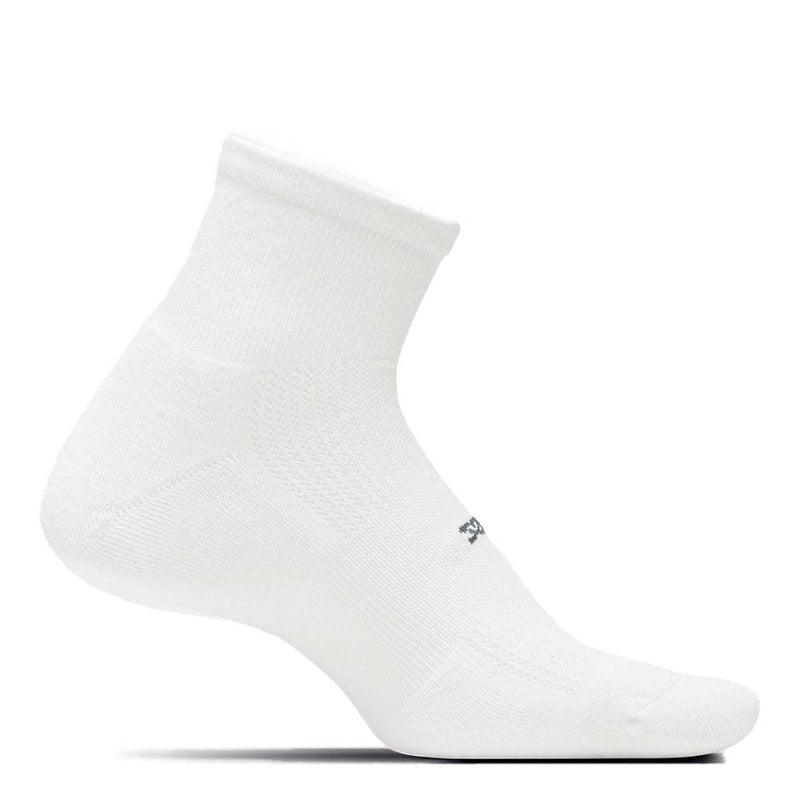 Feetures High Performance Cushion Quarter (Unisex) - White