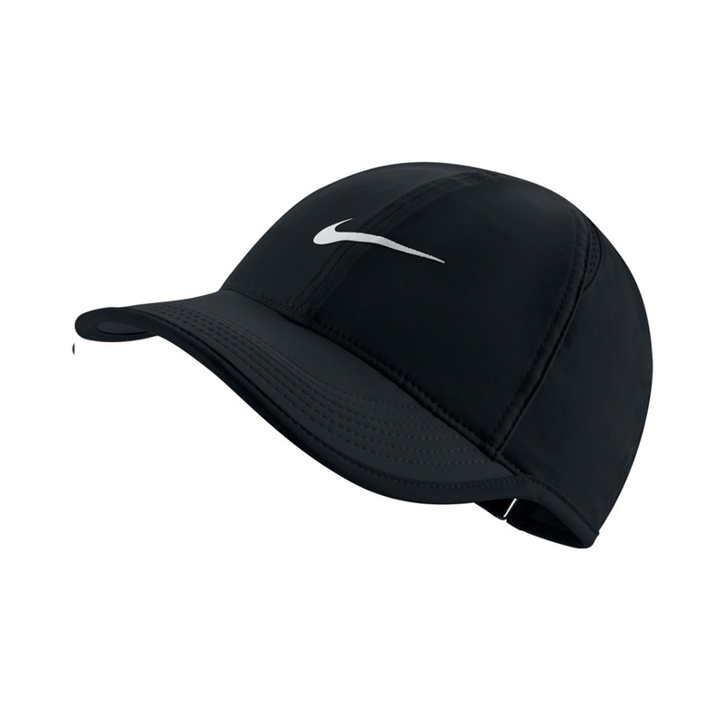 Nike Court AeroBill Featherlight Tennis Cap (Women's Fit) - Black/White