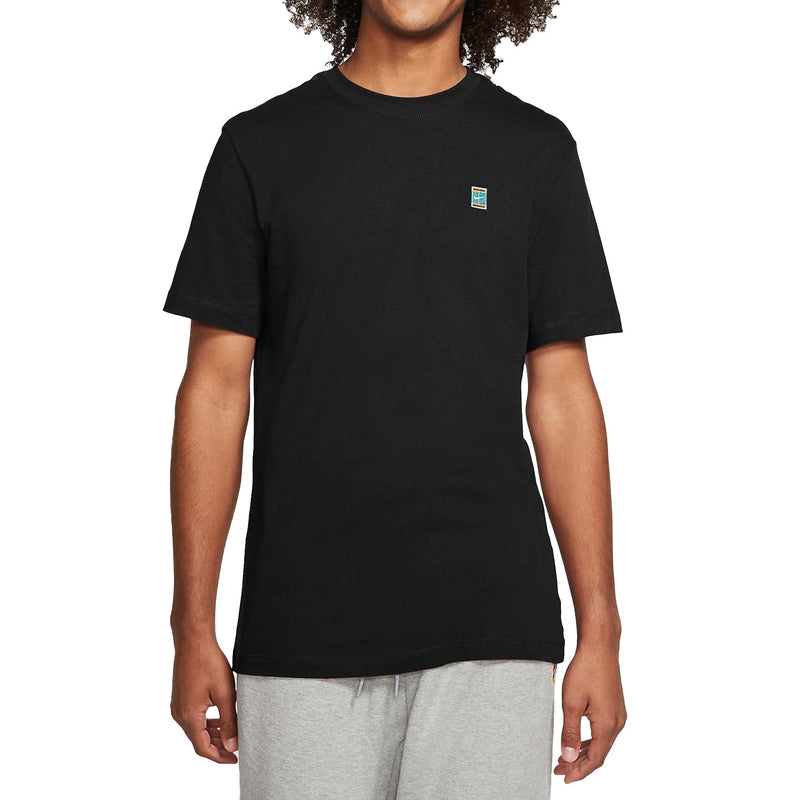 Nike Court Emb Tee (Men's) - Black/Washed Teal